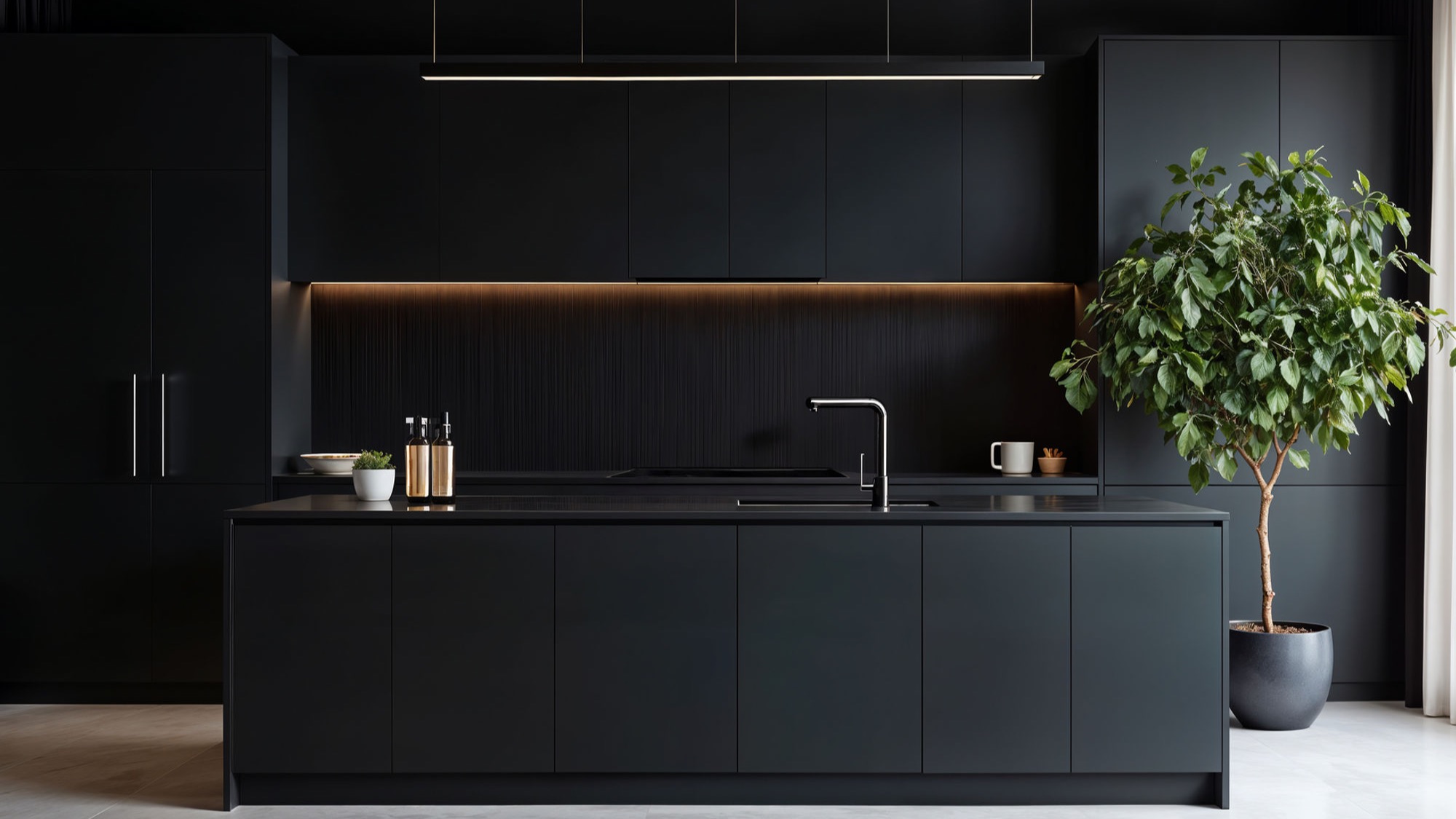 Custom kitchen renovation in McLean Virginia home — European cabinetry, integrated appliances, and quartz countertops by Pannello Home Interiors