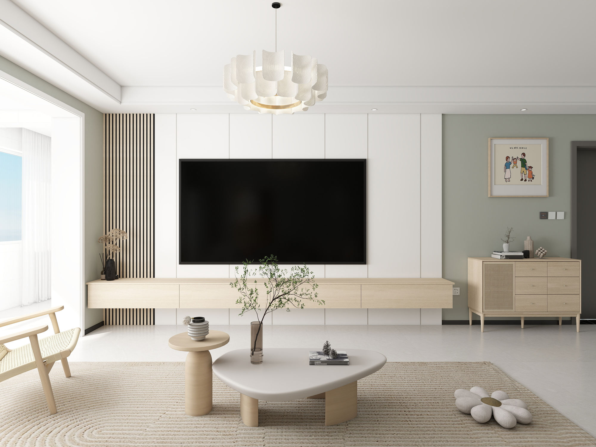 Floor-to-ceiling cabinetry with no visible hardware, push-to-open throughout.